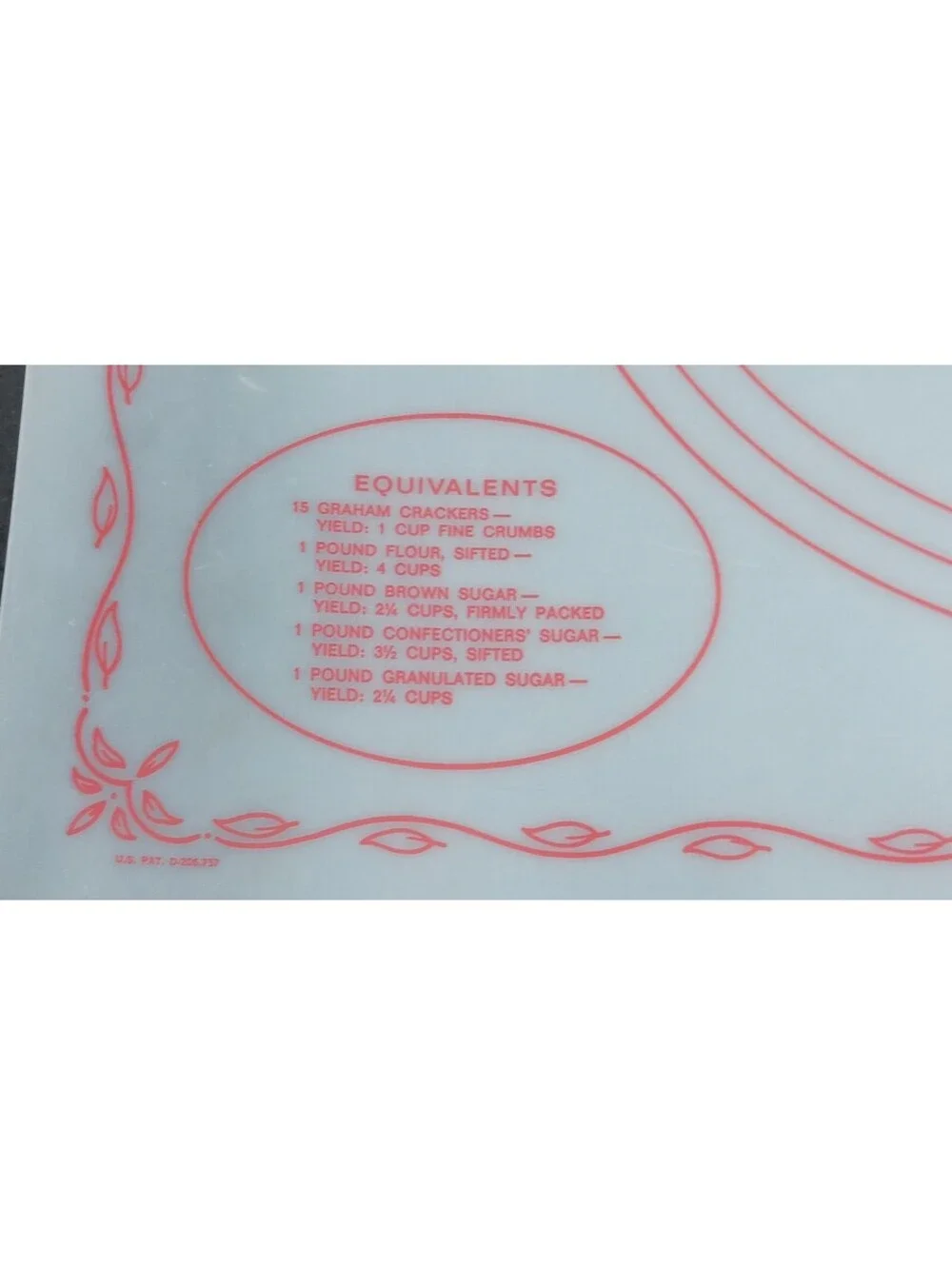 Vtg 1965 Tupperware Pastry Mat Rolling Pie Crust Pizza Dough Tart Baking 18x22